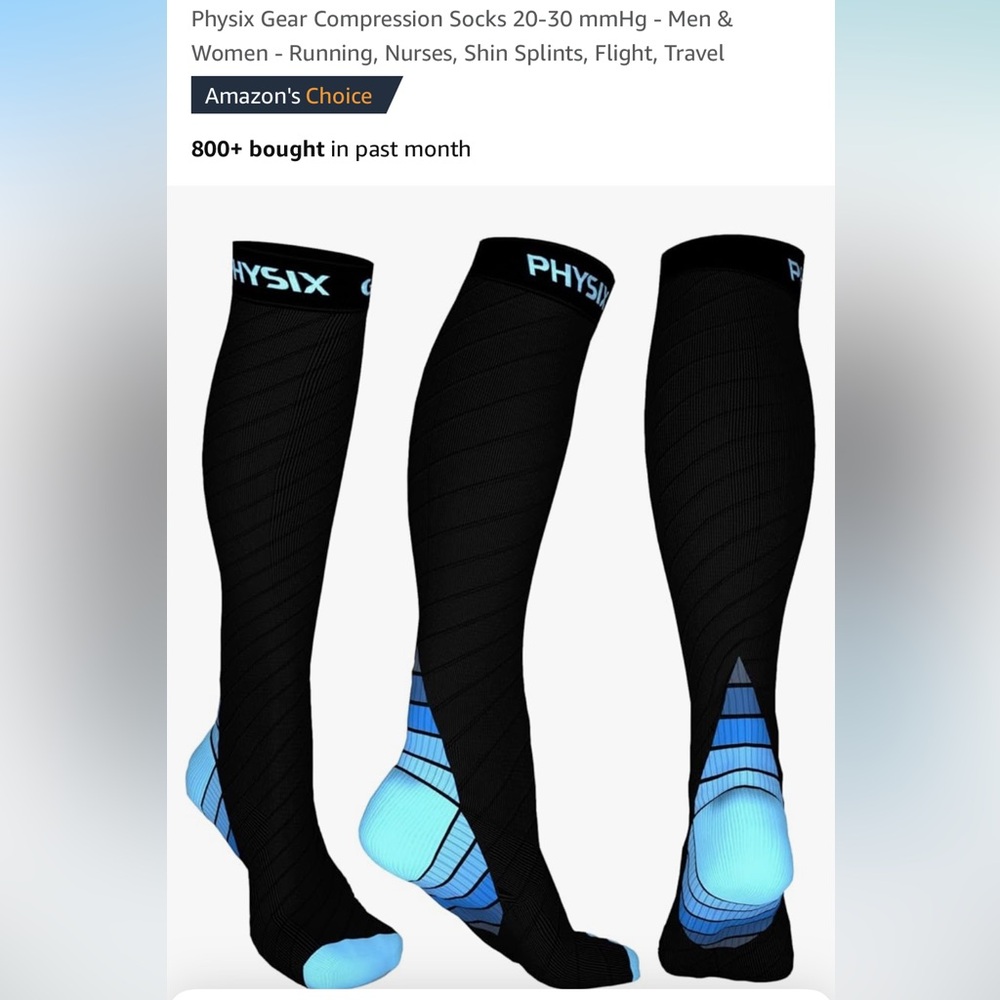 2 PAIRS Physix Gear Compression Socks size S/M